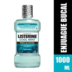 LISTERINE - Enjuague Bucal Cool Mint Zero Alcohol 1 Litro