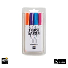 MAGPAINT - Set de 4 plumones para pizarra colores distintos sketch markers