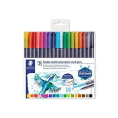 STAEDTLER - Marcadores Punta Pincel x18 Acuarelable Design Journey