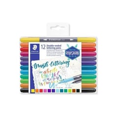 STAEDTLER - Marcadores Punta Pincel x 12 Lettering