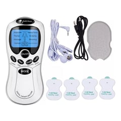 PERUMASSAGE - Electroestimulador con 4 Parches Digital Ondas Tens.