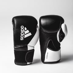 ADIDAS - Guantes de boxeo Hybrid 150 negro-blanco 12 onzas