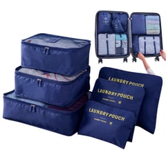 MINARI - Set Organizadores de Maleta Bolsas Impermeable de Viaje 6PCS Azul 92B