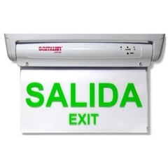 SAMWIN - SEÑALETICA "SALIDA" SEÑAL DE SEGURIDAD LED 36 X 23 CM -