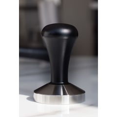 LIMA CON CAFEINA - Tamper Negro 53mm - Acero inox ergonómico para compactar café