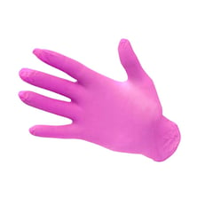 GENERICO - Guantes nitrilo color rosado talla M