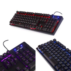 HALION - Teclado Gamer Semimecanico Ripper Led