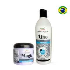 LA BRASILIANA - Shampoo Sin Sal Post Alisado y Mascarilla -