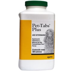 ZOETIS - SUPLEMENTO VITAMINICO PET TABS PLUS 180 TABLETAS