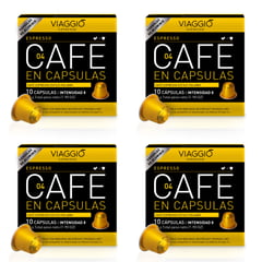 VIAGGIO ESPRESSO - Pack Espresso: 40 cápsulas de café para el sistema Nespresso® original