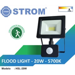 STROM - Reflector 20W Luz Blanca 5700K Sensor