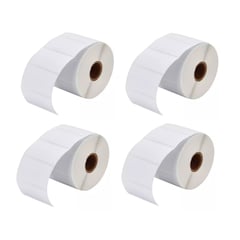 JPSYSTEMS - 04 rollos de 1000 etiquetas adhesivas térmico 50x25mm 2x1"