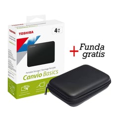 TOSHIBA - Disco Duro Externo 4TB 3.0 Canvio + Funda