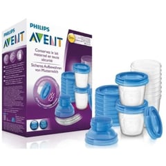 AVENT - Set de 10 vasos para almacenamiento de leche materna