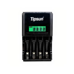 TIPSUN - Cargador de pilas recargables AA AAA pantalla LCD