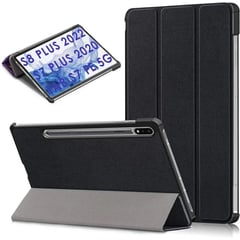 GENERICO - Funda Book Cover Para Tablet Samsung Tab S7 FE 12.4 SM-T730 Negro