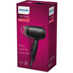 PHILIPS - Secadora bhc010 negro 1200 w cable de 1.5 m 3 velocidades