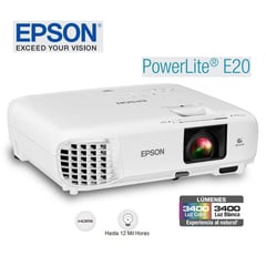 EPSON - Proyector Powerlite E20 3400 Lúmenes/ XGA 1024x768