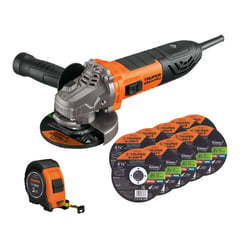 TRUPER - Amoladora ERGO PRO 850W, 10 discos de corte, 1 Wincha 3m