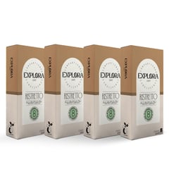 EXPLORA CAFE - Pack Ristretto: 40 cápsulas de café para el sistema Nespresso® original