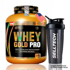 LEVEL PRO - Proteína Whey Gold Pro 6.6 lb Rich Chocolateshaker