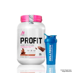 MSLAVA FIT - Proteína Profit 2.4 lb Chocolate Shaker