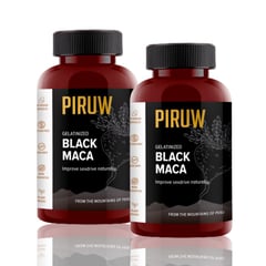 PIRUW - Pack Maca Negra Piruw 100 Cápsulas X2