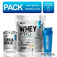 UNIVERSE NUTRITION - Pack UN Whey Pro 5kg Vainilla Creabolic 500gr