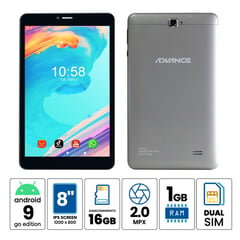 ADVANCE - Tablet Intro SP7246, 8" IPS 1200x800, Android 9 Go, 3G, Dual SIM, 16GB, RAM 1GB.