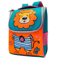 MINARI - Mochila Escolar Infantil para Niños León Celeste 616M