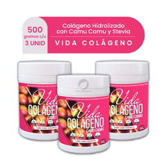 GENERICO - 3 POTES - Colágeno Hidrolizado Camu Camu y Stevia x 500G