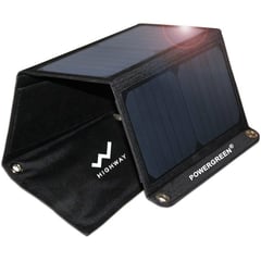 GENERICO - Panel solar portatil plegable 21w dos puertos usb