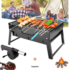 INSPIRA - Parrilla parrillera barbacoa plegable con soplador