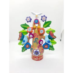 PERUVIANE - Adorno decorativo de arbol de la vida hecho a mano 17 cm