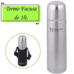 FACUSA - Termo de Acero Inoxidable 1.0 Lt