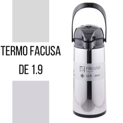 FACUSA - Termo con Sifon Acero Inoxidable Brillante 1.9 Litros