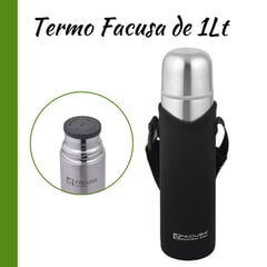 FACUSA - Termo de Acero Inoxidable 1.0 Lt