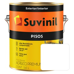 SUVINIL - Pintura Látex Pisos Mate Blanco Nieve Lata x 3.6 L