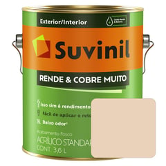 SUVINIL - Pintura Látex Rinde & Cubre Mucho Mate Arena Lata x 3.6 L