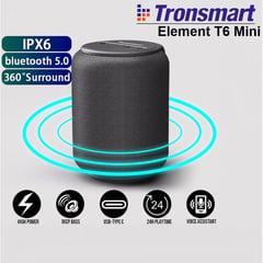 TRONSMART - Parlante Bluetooth T6 mini - waterproof ipx6- 24hrs musica