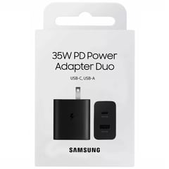 SAMSUNG - Cargador 35W Duo Super Fast Charger S21 S22 Note10 A53