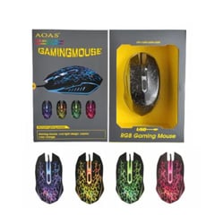 WEIBO - Mouse Gamer Aoas K70 Rgb Iluminacion Led 3200 Dpi Cable 1.8m