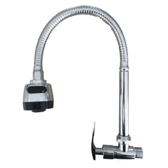 C AND A TOOLS - Llave Lavadero Flexible Pared Ac. Inox. Modelo Z C&A - Cromado