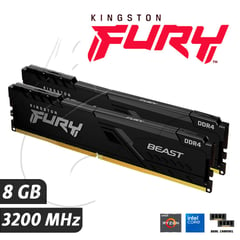 KINGSTON - MEMORIA RAM DDR4 3200MHZ 8GB FURY BEAST KINGSTON NEGRO