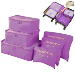 MINARI - Set Organizadores Maleta Bolsas Impermeable para Viaje 6PCS Morado 92B