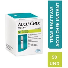 ACCU CHEK - Tiras Reactivas Accu-Check Instant S 50 UND + Lancetas 100 UND.