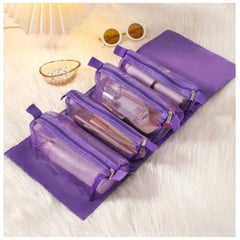 MINARI - Neceser Organizador de Maquillaje Cosméticos para Viaje Morado 674N