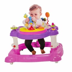 FIRST TOY - Andador para Bebe Saltarin Musical Giratorio Pink