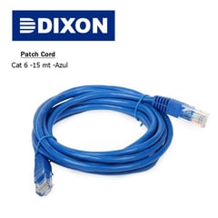 DIXON - Cable de Red Patch Cord Cat 6 Certificado 15 MT Azul