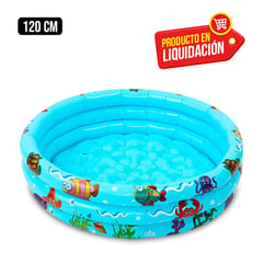 CC GROUP - Piscina Niños Baby Aumusement Pool 120 cm - Celeste